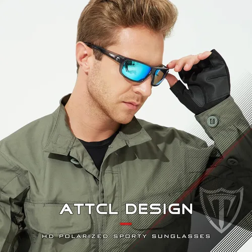 Vista 2 de ATTCL - Gafas de sol polarizadas para hombres - Gafas deportivas de pesca 100 protección UV