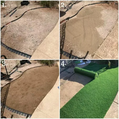 Vista 6 de Alfombra de césped artificial, 1 x 3 pies (3 pies ²) de altura del pelo de 0.787 in de altura, para interiores y exteriores, sintética, realista