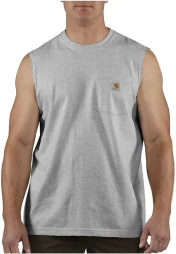 Vista 4 de Carhartt Men's Dearborn Relaxed Sleeveless T-Shirt Negro