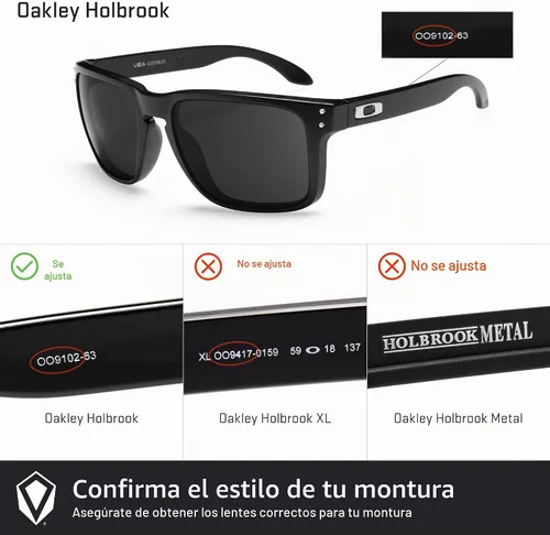 Vista 5 de Revant Replacement Lenses for Oakley Holbrook OO9102 Espejo cromado negro