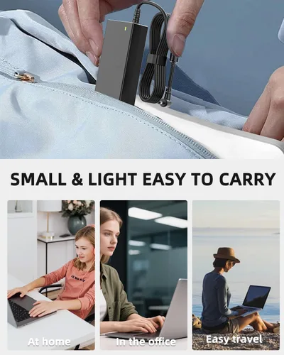 Vista 7 de Cargador para portátil de 65 W y 45 W compatible con Lenovo IdeaPad Series