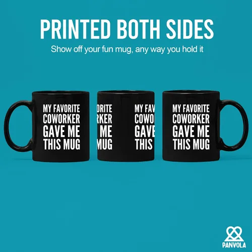 Vista 3 de Mi colega favorito me regaló esta taza Regalo de despedida de colega Gracioso Tazas de jefe de oficina Tazas de café de empleado para despedida Negro