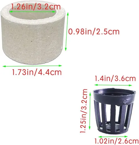 Vista 2 de 6 anillos de cerámica antiflotantes para plantas de acuario, anillos fijos para plantas acuáticas, paisaje de acuario, fijación de plantas