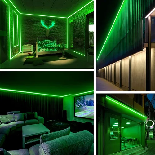 Vista 9 de Shine Decor Productos del paquete de clip de montaje con kit de luces de neón LED verde de 10M/32.8ft