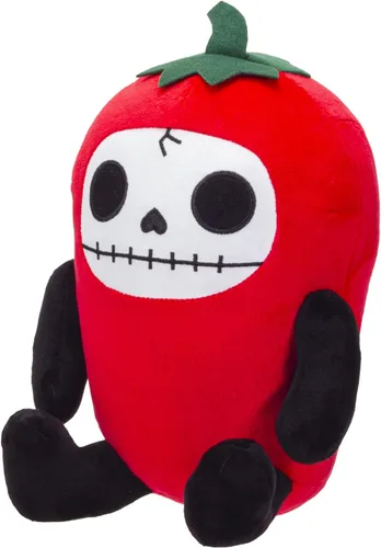 Vista 5 de Furrybones Chilito - Figura de felpa coleccionable de 10 pulgadas de alto, color rojo ají