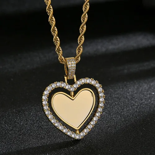 Vista 4 de shumei Collar con foto personalizada para hombre, colgante de regalo personalizado para mujeres, medallón de memoria, collar con etiqueta de perro
