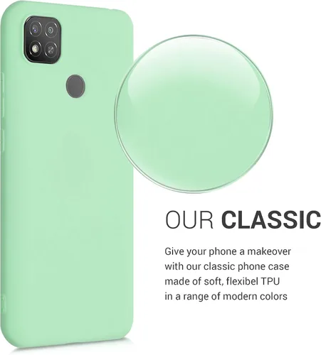 Vista 2 de kwmobile Funda compatible con Xiaomi Redmi 9C - Funda protectora de silicona TPU suave y delgada - Menta mate
