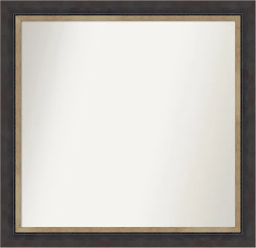 Vista 332 de Amanti Art Espejo personalizado, espejo de baño negro Astor, espejo de pared o espejo de tocador de baño sobre el fregadero (25 x 25 pulgadas)