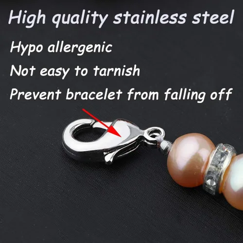 Vista 2 de Zuo Bao Regalo de primera comunión para niñas, pulsera de la primera comunión, pulsera de perlas con cruz para la primera comunión, joyería