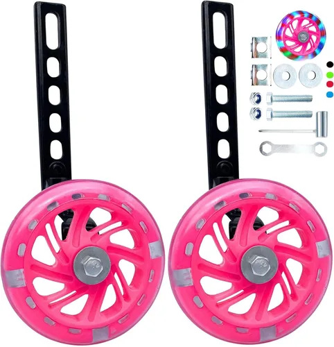 Vista 12 de Ruedas de entrenamiento para bicicleta, rueda de silencio flash compatible con bicicletas de 12 a 20 pulgadas, 1 par