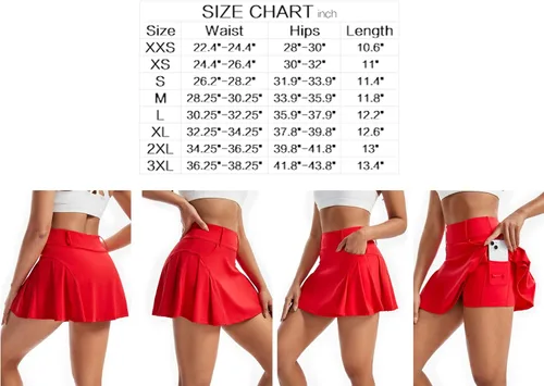 Vista 7 de Blaosn Faldas atléticas fluidas para mujer, para entrenamiento, tenis, golf, falda plisada con pantalones cortos y bolsillos, ropa bonita, vestido