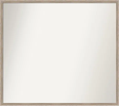 Vista 104 de Amanti Art Espejo de baño blanco para sobre el fregadero, 24 x 27 pulgadas, espejo de tocador rectangular con cuña de madera dura, marco de madera