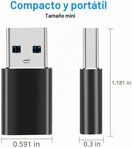 Vista 7 de Adaptador USB a USB C, USB C hembra a USB 3.1 macho adaptador de 10 Gbps compatible con iPhone 17 16 15 14 13 12, Samsung Galaxy S25 S24 S23 S22