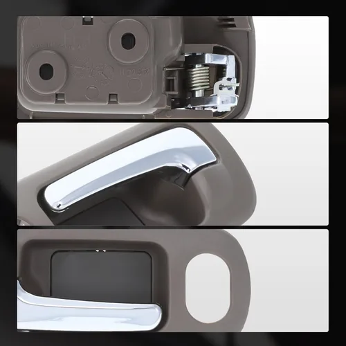 Vista 7 de A-Premium Manija de puerta interior delantera izquierda del lado del conductor con orificio de bloqueo compatible con Honda Civic 2001 2002 2003