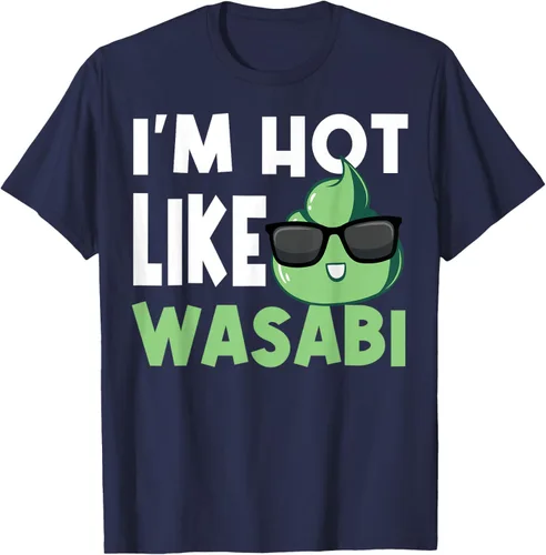 Vista 21 de Wasabi - Camiseta de condimentos de pasta picante de rábano picante japonés, Negro