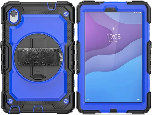 Vista 12 de Funda para Lenovo Tab M8 HD 8 pulgadas TB-8505F/8505X/8705F con protector de pantalla de grado militar a prueba de golpes resistente caso con Negro