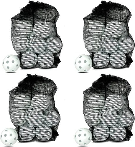 Vista 22 de 6 -Pack Pickleball Balls, 26 Holes Outdoor Pickleballs, High Elasticity & Durable Pickle Balls for All Style Pickleball Paddles Indoor Pickleballs