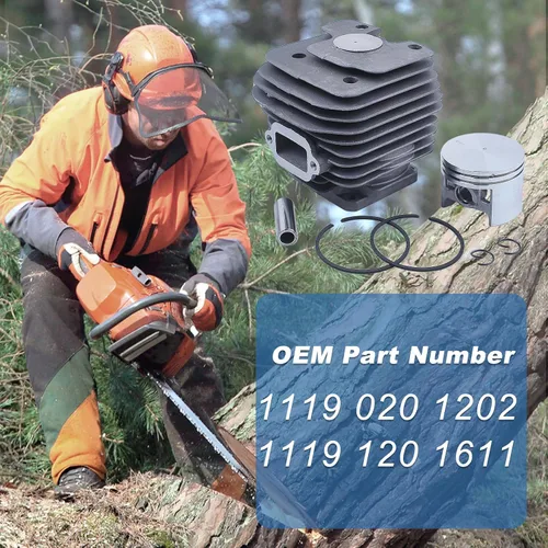 Vista 5 de Kit de pistón de cilindro 2.047 in para motosierra Stihl MS380 038 1119 020 1202.