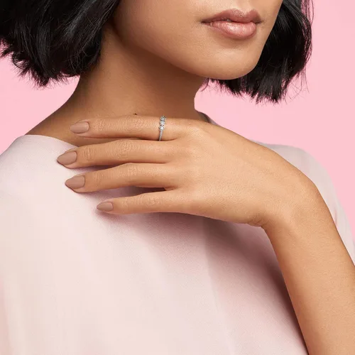 Vista 3 de PANDORA Anillo de estrellas celestiales Anillo de plata de ley para mujer Anillo de capas o apilable Plata de ley con circonita cúbica