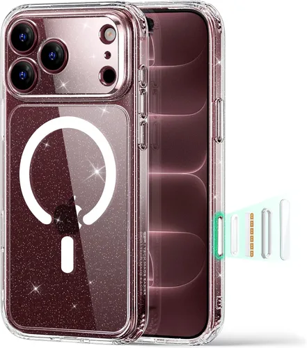 Vista 31 de ESR Classic Hybrid - Funda para iPhone 16 Pro, color negro transparente claro negro