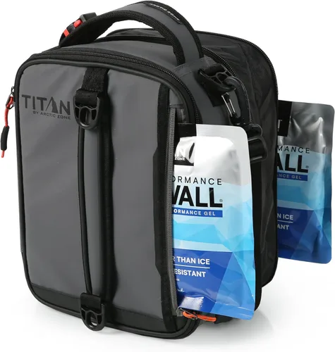 Vista 8 de Titan High Performance Fridge Cold Lonchera Aislada Expandible - Negro/Plateado