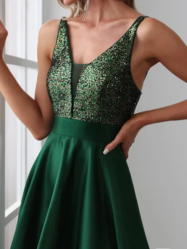 Vista 5 de Ever-Pretty Vestido de fiesta largo con cuello en V para mujer, 0667