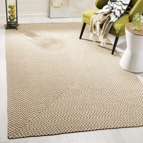 Vista 7 de SAFAVIEH Alfombra trenzada de 2'3"x14', beige y marrón BRD173A