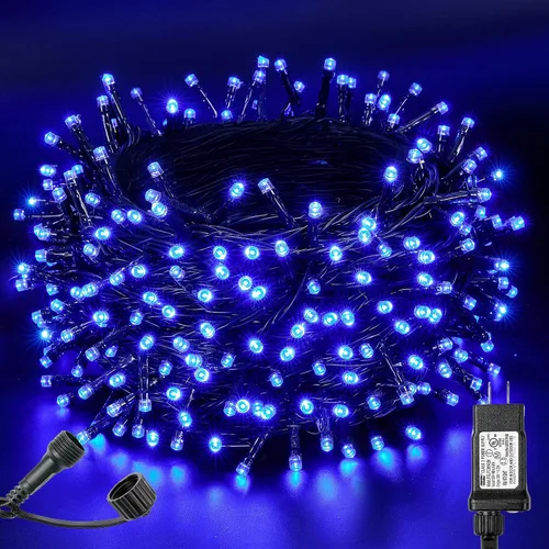 Vista 12 de BlcTec Luces de Navidad blancas cálidas, 300 luces LED de 108 pies para árbol de Navidad con 8 modos, impermeables, con certificación UL