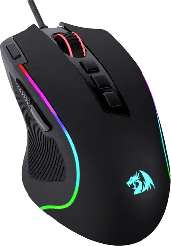 Vista 13 de Redragon M612AK PRO RGB Anime Mouse para Juegos, ratón óptico con cable/inalámbrico de 8000 DPI con 9 botones programables y 7 modos