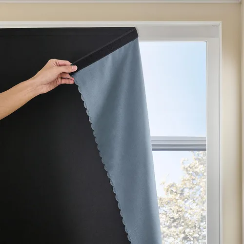 Vista 13 de JILRON Cortina adhesiva 100% opaca, sin taladro, fácil de instalar para persianas de dormitorio, bloqueo de luz
