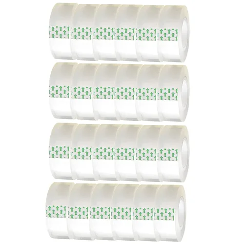 Vista 12 de 6 rollos de repuestos de cinta transparente, cada rollo de 1 pulgada, núcleo de 3/4 x 980 pulgadas, para escuela, oficina, hogar.