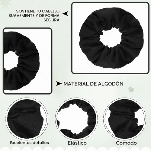 Vista 3 de Tigeen 24 piezas de coleteros negros a granel, soportes de algodón