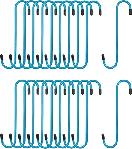 Vista 5 de 4LIFETIMELINES Ganchos de pinza de freno, acero duradero, recubiertos en polvo azul con puntas de goma, para trabajo automotriz en eje de freno