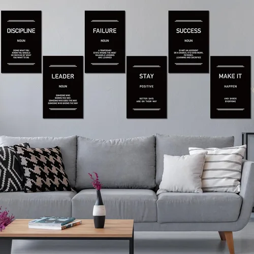 Vista 4 de Faccito 12 piezas de arte motivacional para decoración de pared de oficina, 11 x 17 pulgadas, citas inspiradoras, arte para pared, oficina, póster