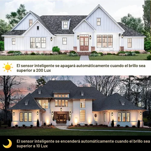 Vista 3 de PARTPHONER Luminarias Modernas para Exteriores Iluminación Exterior de Anochecer a Amanecer Paquete de 2, Aplique de Pared Exterior de 15 pulgadas