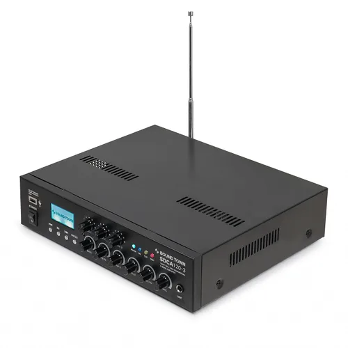 Vista 3 de Sound Town Amplificador de potencia comercial compacto de 3 zonas 70V/100V