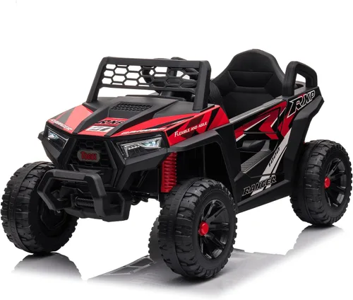 Vista 10 de TOBBI Camión de juguete eléctrico para niños de 12 V, UTV accionado para Verde fluorescente