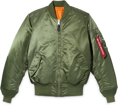 Vista 11 de Alpha Industries MA-1 Bomber Flight Jacket - Chaqueta de vuelo de piloto de combate Negro
