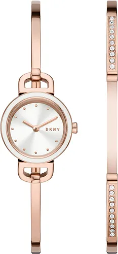 Vista 4 de DKNY Reloj de vestir de acero inoxidable inspirado en joyas City Link para mujer