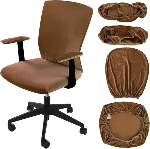 Vista 20 de Tallew Juego de 4 Fundas para Silla de Oficina, Fundas Universales Elásticas para Computadora, Fundas Protectoras Estiratables para Asiento