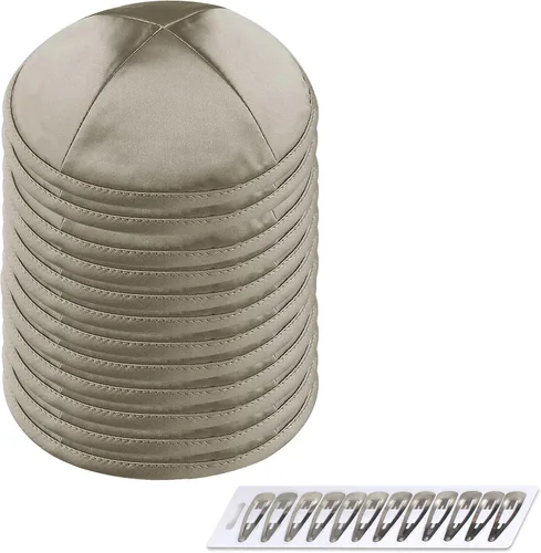 Vista 40 de Zion Judaica Deluxe Satin Kippot Bulk Packs Kippas o Kippa Individual Incluye Clips Kipa Gratis