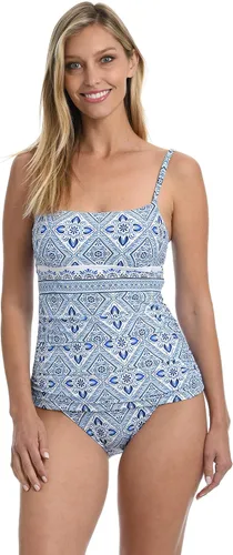 Vista 4 de Top de traje de baño tankini con tirantes