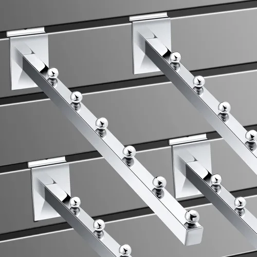 Vista 3 de Tatuo Paquete de 20 ganchos de pared de 15.75 pulgadas, 6 bolas de cascada, accesorios para colgar tablero de metal resistente, listones de pared