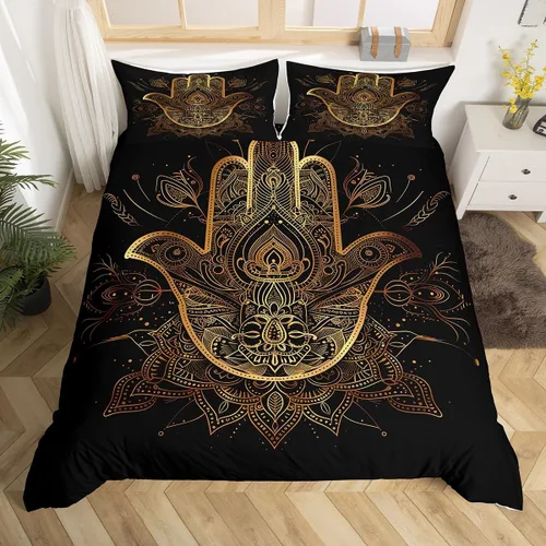 Vista 20 de Juego de funda de edredón rústica para niños, tamaño individual, diseño de ciervos, osos, pinos, decoración de habitación de niños, niñas y adultos