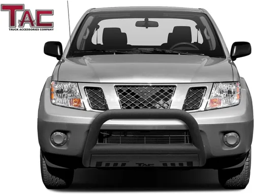 Vista 2 de TAC Bull Bar se adapta a Nissan Frontier 2005-2021 Nissan Pathfinder 2005-2007 2005-2015 Nissan Xterra Truck Pickup 3 pulgadas textura negra