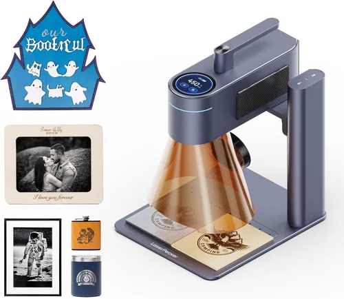 Vista 10 de LaserPecker LP4 (Deluxe) Grabadora láser dual para casi todos los materiales, láser diodo de 10 W + láser IR de 2 W Engrabadora láser de alta