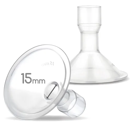 Vista 62 de Maymom MyFit Crater Series - Protector de pecho pequeño de 0.394 in con diseño de dos piezas compatible con piezas de bomba Medela; reemplazo