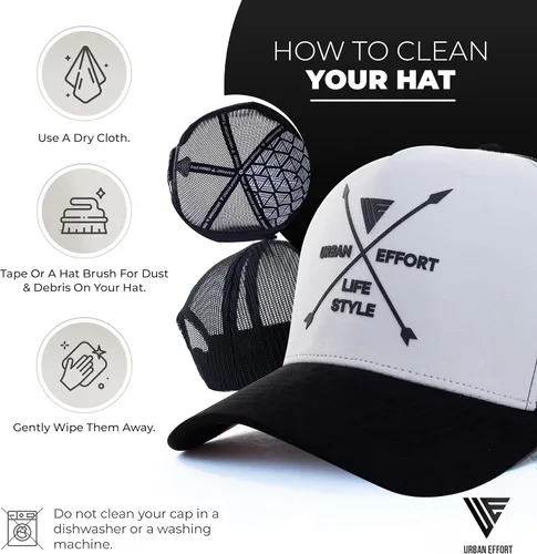 Vista 95 de Urban Effort Gorra trasera de malla, para hombres y mujeres, gorra de béisbol de 5 paneles, gran cierre a presión para caza y senderismo