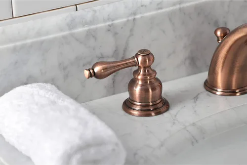 Vista 2 de Kingston Brass KB976AL - Grifo victoriano de baño extendido, cobre antiguo, 10 x 5.75 x 4.06