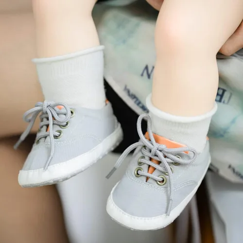 Vista 3 de Morbido - Tenis de lona para bebés y niños pequeños, antideslizantes, para recién nacidos, para recién nacidos, para recién nacidos de 0 a 18 meses